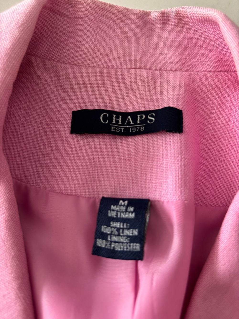 Chaps Pink Tailored Button-Front Blazer - Picture 4 of 8
